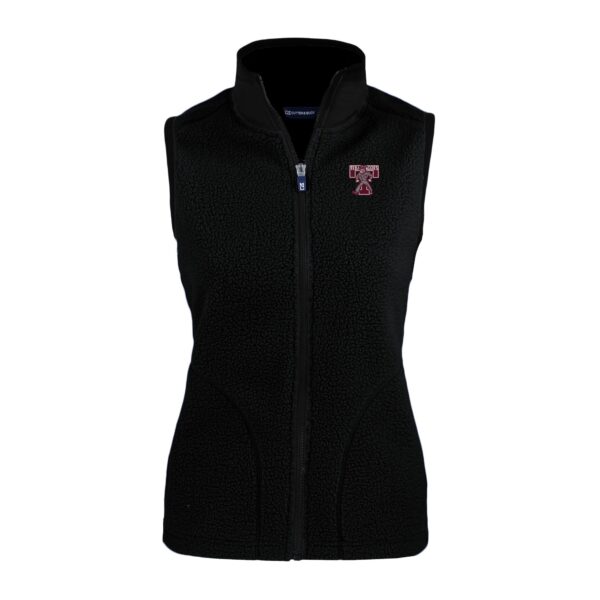 Women's Cutter & Buck  Black Texas A&M Aggies Vault Cascade Eco Sherpa Fleece Vest - Image 3