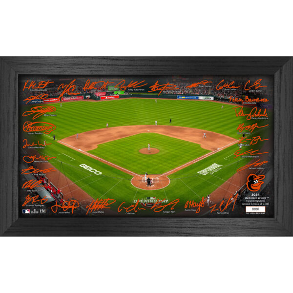 Highland Mint Baltimore Orioles Framed 12" x 20" 2024 Signature Field Photograph - Facsimile Signatures - Limited Edition of 5,000