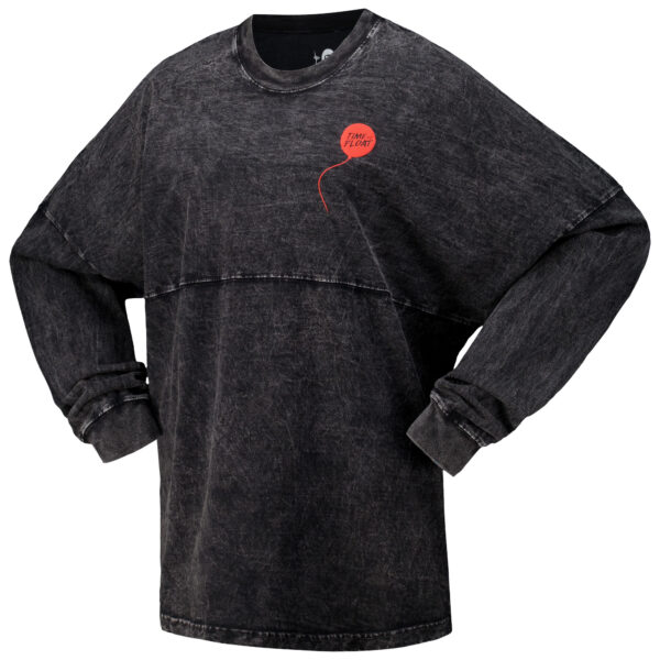 Unisex Spirit Jersey Pennywise Black It Time To Float Mineral Wash Oversized Long Sleeve T-Shirt - Image 6