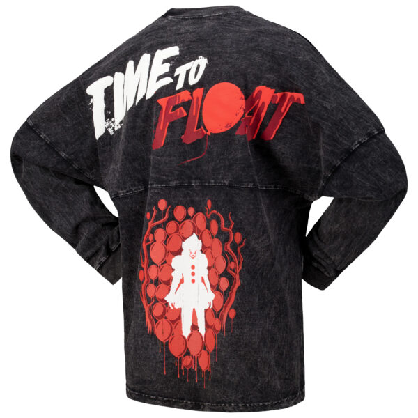 Unisex Spirit Jersey Pennywise Black It Time To Float Mineral Wash Oversized Long Sleeve T-Shirt - Image 7
