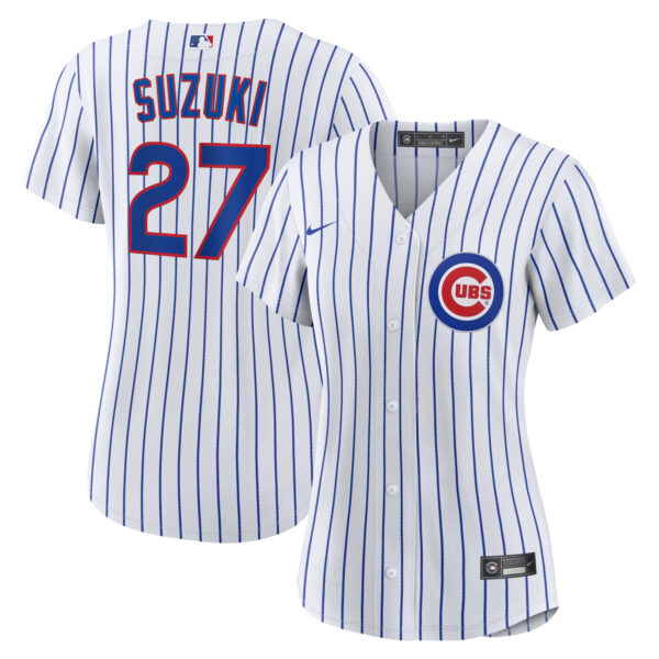 Women's Nike Seiya Suzuki White Chicago Cubs Home Replica Jersey - Image 2