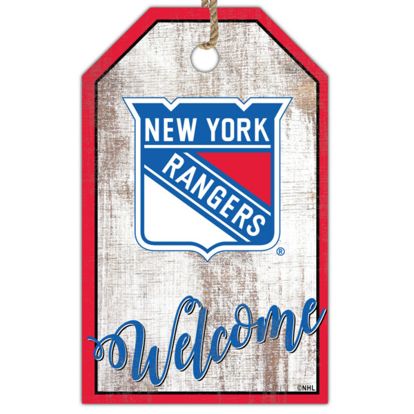 New York Rangers 11'' x 19'' Welcome Team Tag Sign