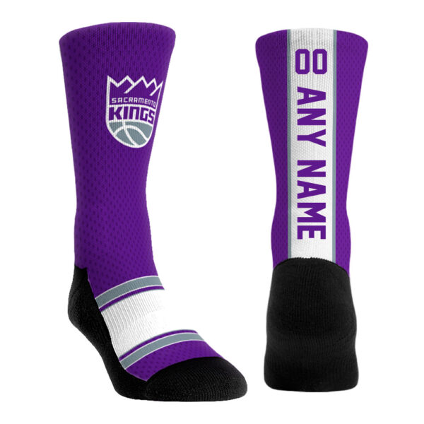 Youth Rock Em Socks Sacramento Kings Custom Jersey Crew Socks