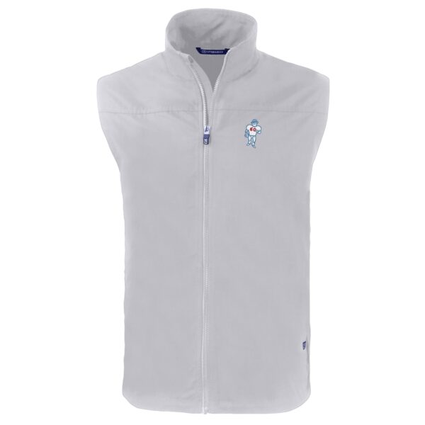 Men's Cutter & Buck  Gray Houston Oilers Throwback Charter Eco Recycled Full-Zip Vest - Image 6