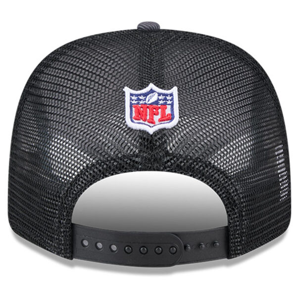 Men's New Era Black Atlanta Falcons 2024 NFL Crucial Catch Plaid 9SEVENTY Trucker Snapback Hat - Image 10