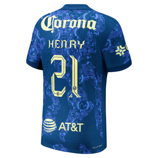 Men's Nike Henry Martin Blue Club America 2024/25 Away Authentic Player Jersey - Image 7
