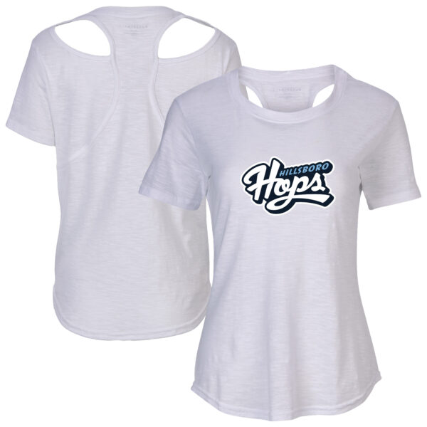 Women's White Hillsboro Hops Cut It Out T-Shirt