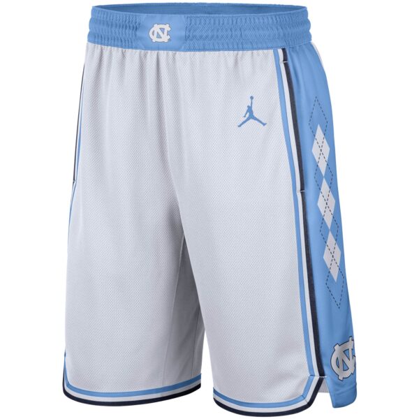 Men's Jordan Brand White North Carolina Tar Heels Replica Team Basketball Shorts - Image 6