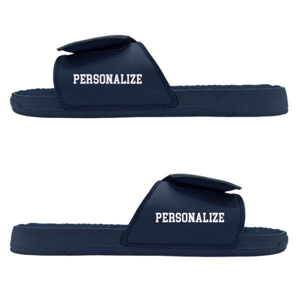 Youth ISlide Navy Tampa Bay Rays Personalized Alternate Logo Slide Sandals - Image 5
