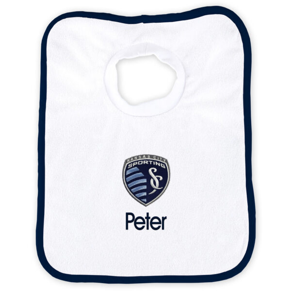 Infant White Sporting Kansas City Personalized Bib