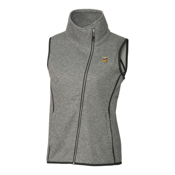 Women's Cutter & Buck Gray Minnesota Vikings Mainsail Full-Zip Vest