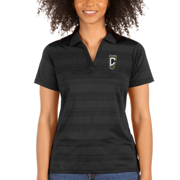 Women's Antigua Black Columbus Crew Compass Team Polo