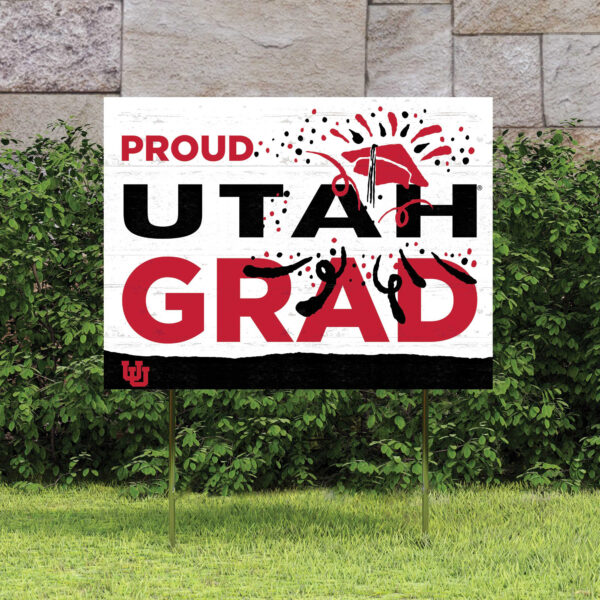 Utah Utes 18'' x 24'' Proud Grad Yard Sign - Image 5