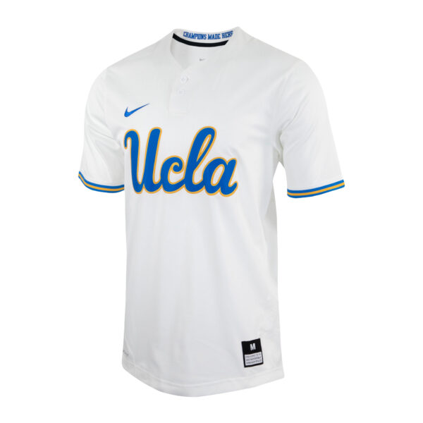 Unisex Nike White UCLA Bruins Two-Button Replica Softball Jersey - Image 6