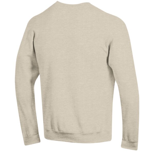Men's Champion Heathered Oatmeal Wright State Raiders Eco Powerblend Crewneck Sweatshirt - Image 4