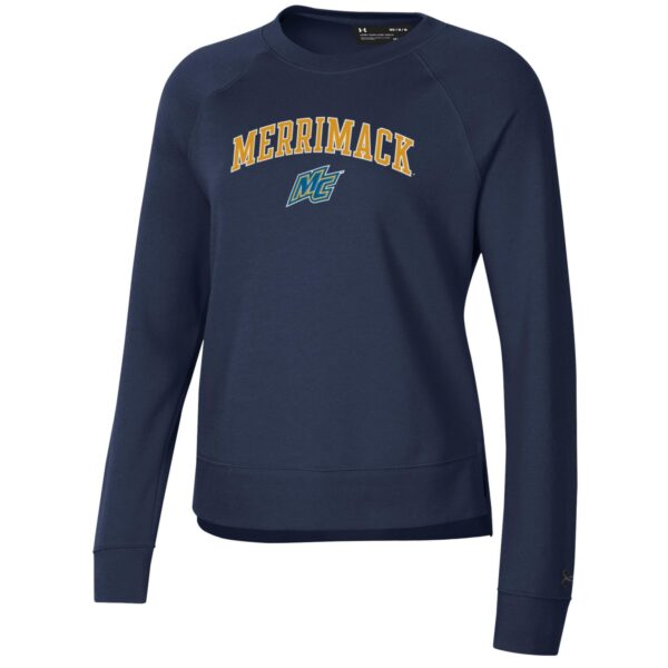 Women's Under Armour Navy Merrimack College Warriors All Day Pullover Sweatshirt - Image 3