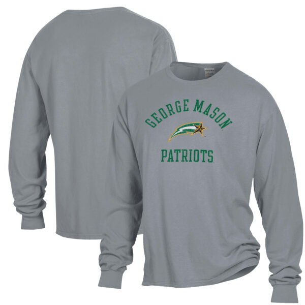 Men's ComfortWash Gray George Mason Patriots Garment Dyed Long Sleeve T-Shirt - Image 5