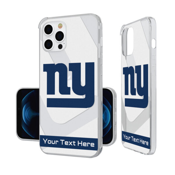 New York Giants Personalized Tilt Design iPhone Clear Case