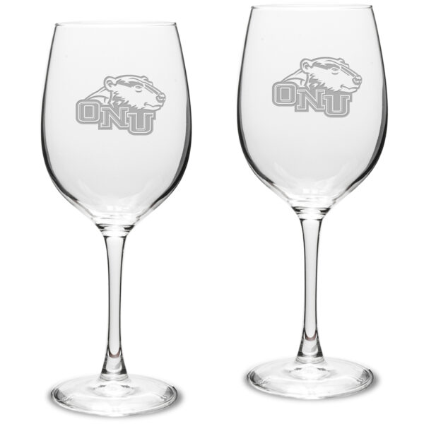 Ohio Northern Polar Bears 16oz. 2-Piece Traditional White Wine Glass Set