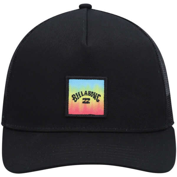Men's Billabong Black Logo Stacked Trucker Snapback Hat - Image 7