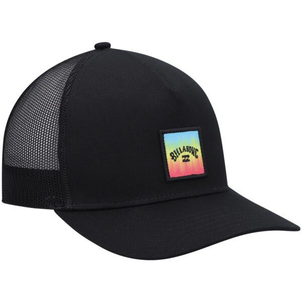 Men's Billabong Black Logo Stacked Trucker Snapback Hat - Image 8