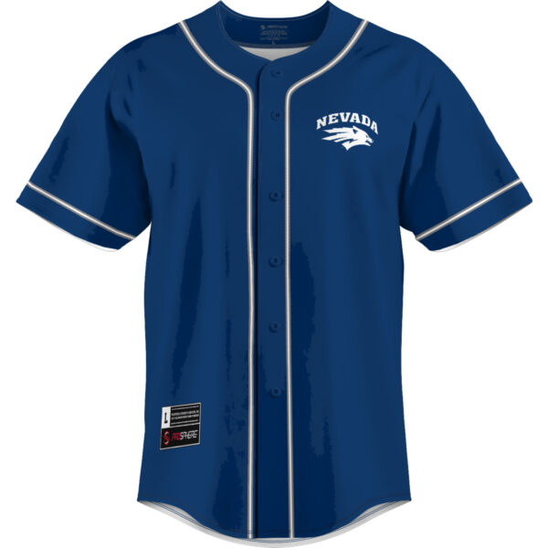 Men's GameDay Greats  Blue Nevada Wolf Pack  Lightweight Baseball Jersey - Image 6