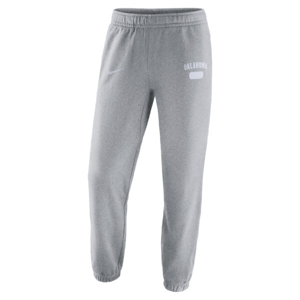 Men's Nike Heathered Gray Oklahoma Sooners Saturday Fleece Pants - Image 3