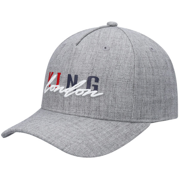 Men's King Apparel Heathered Gray Staple Curved Peak Adjustable Hat - Image 6