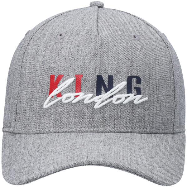 Men's King Apparel Heathered Gray Staple Curved Peak Adjustable Hat - Image 7