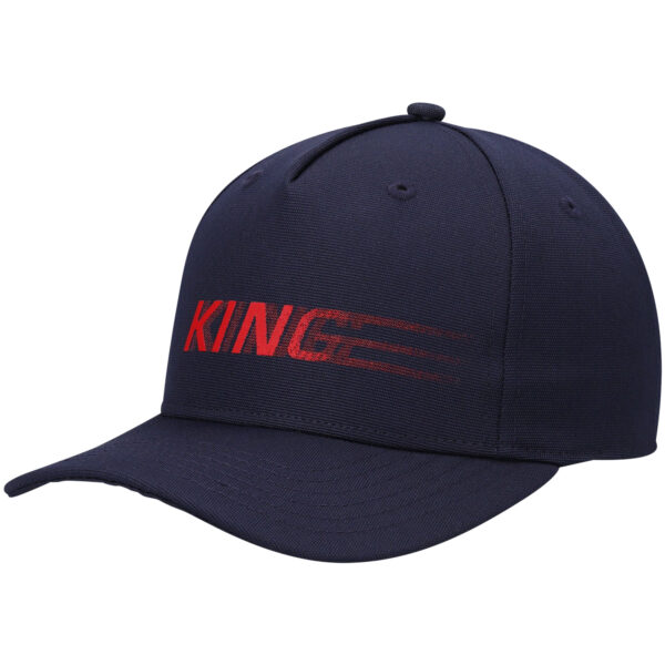 Men's King Apparel Navy Tennyson Curved Peak Snapback Hat - Image 6