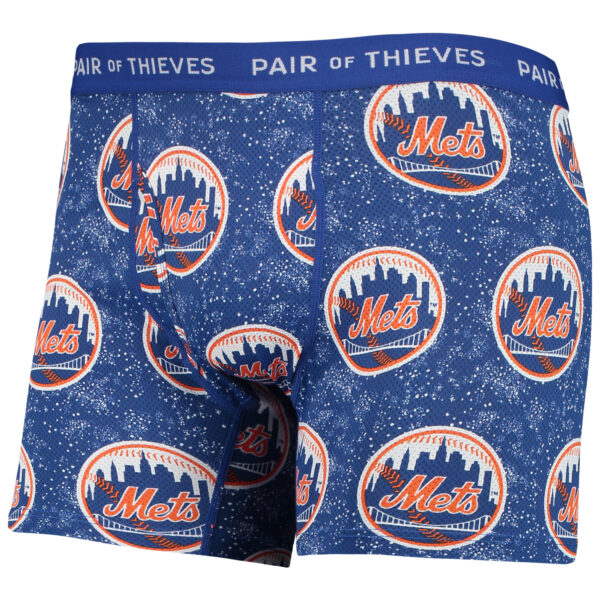 Men's Pair of Thieves Black/Royal New York Mets Super Fit 2-Pack Boxer Briefs Set - Image 8