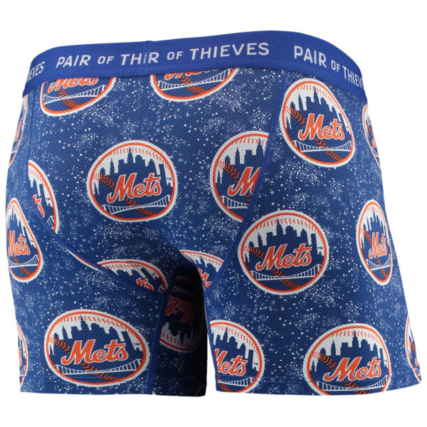 Men's Pair of Thieves Black/Royal New York Mets Super Fit 2-Pack Boxer Briefs Set - Image 9