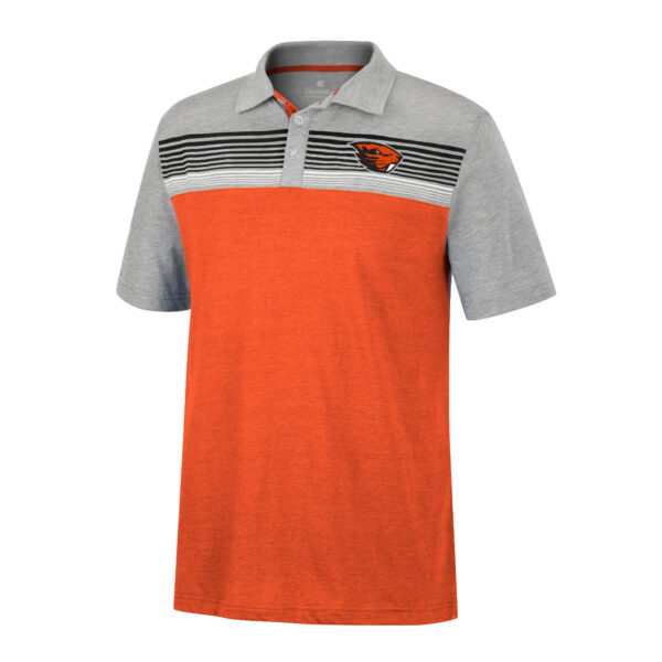 Men's Colosseum Orange/Heather Gray Oregon State Beavers Caddie Lightweight Polo - Image 6