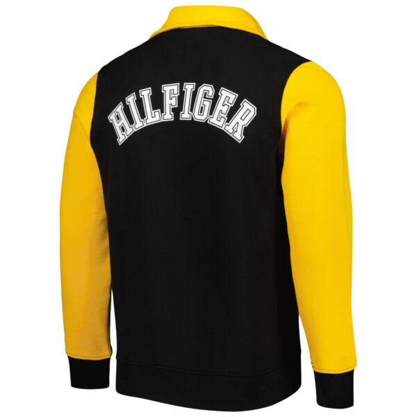 Men's Tommy Hilfiger Black/Gold Pittsburgh Steelers Aiden Quarter-Zip Sweatshirt - Image 9
