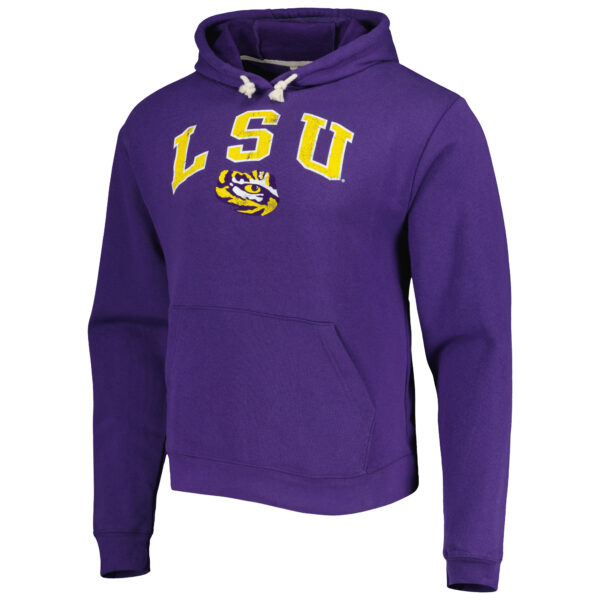 Men's League Collegiate Wear Purple LSU Tigers Arch Essential Pullover Hoodie - Image 6