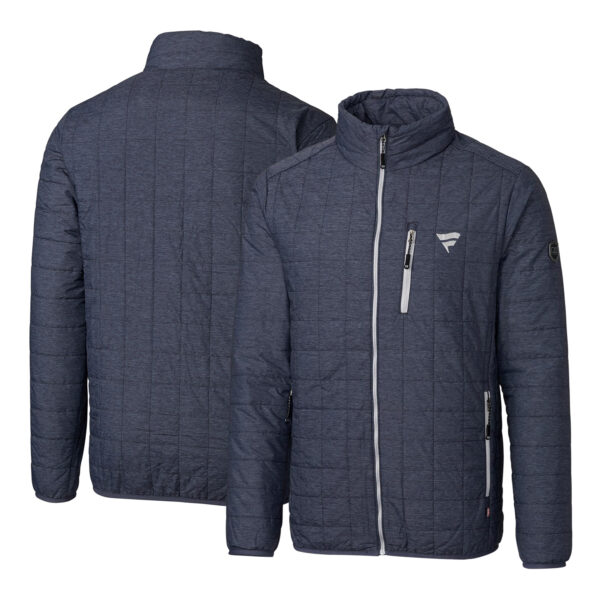 Men's Cutter & Buck Anthracite Fanatics Corporate Rainier Eco Insulated Full-Zip Puffer Jacket