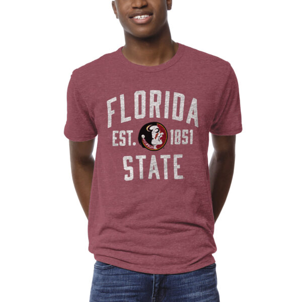 Men's League Collegiate Wear Heather Garnet Florida State Seminoles 1274 Victory Falls T-Shirt