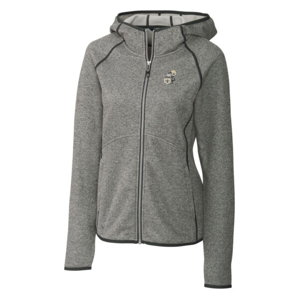 Women's Cutter & Buck Heather Gray New Orleans Saints Throwback Logo Mainsail Full-Zip Jacket - Image 6