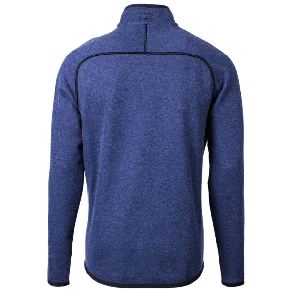 Men's Cutter & Buck Heather Royal Kansas Jayhawks Mainsail Sweater-Knit Full-Zip Jacket - Image 7