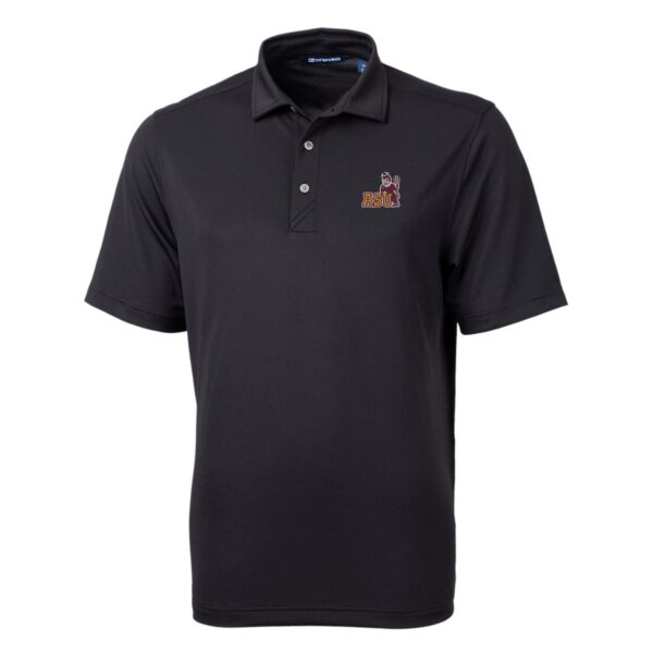 Men's Cutter & Buck Black Arizona State Sun Devils Team Logo Virtue Eco Pique Recycled Polo - Image 6