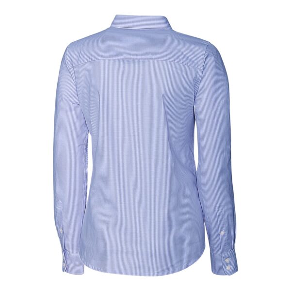 Women's Cutter & Buck Powder Blue Air Force Falcons Oxford Stripe Stretch Long Sleeve Button-Up Shirt - Image 7