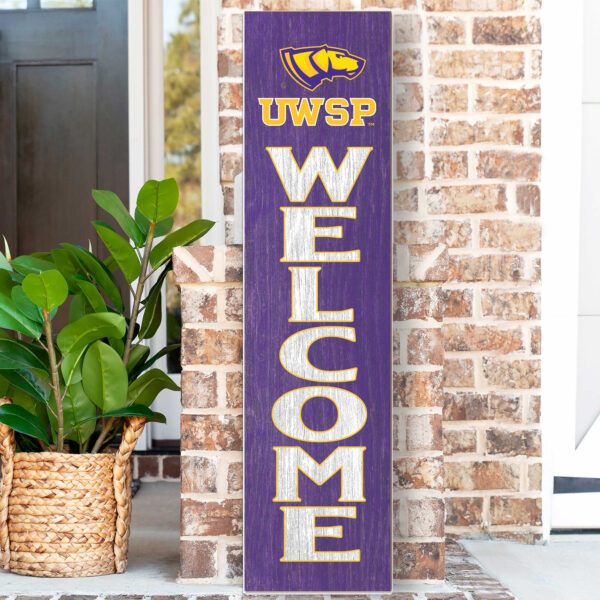 Wisconsin-Stevens Point Pointers 12'' x 48'' Outdoor Leaner Welcome Sign - Image 5