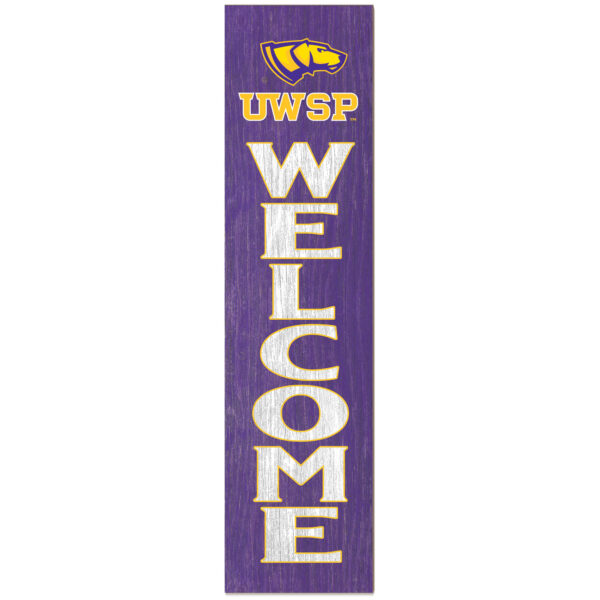 Wisconsin-Stevens Point Pointers 12'' x 48'' Outdoor Leaner Welcome Sign