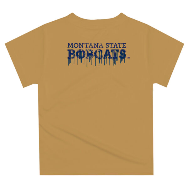 Infant Gold Montana State Bobcats Dripping Helmet T-Shirt - Image 7