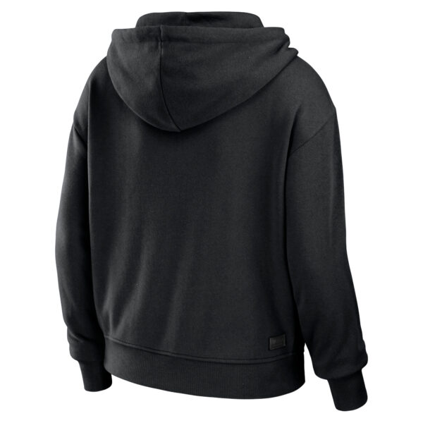 Women's WEAR by Erin Andrews Black/White Pittsburgh Steelers Color Block Light Weight Modest Crop Full-Zip Hoodie - Image 7