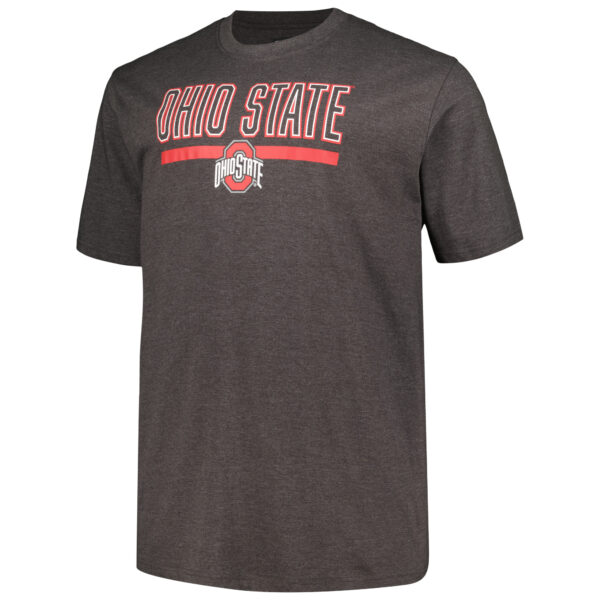 Men's Profile Heather Charcoal Ohio State Buckeyes Big & Tall Team T-Shirt - Image 9