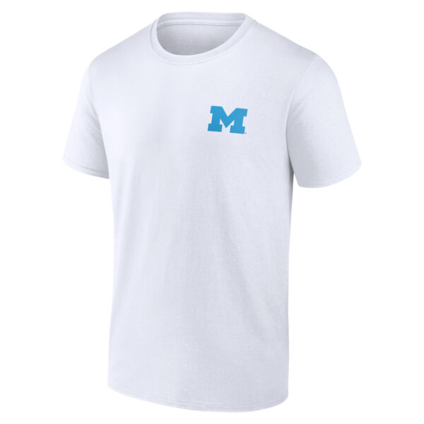 Men's  White Michigan Wolverines High Hurdles T-Shirt - Image 6