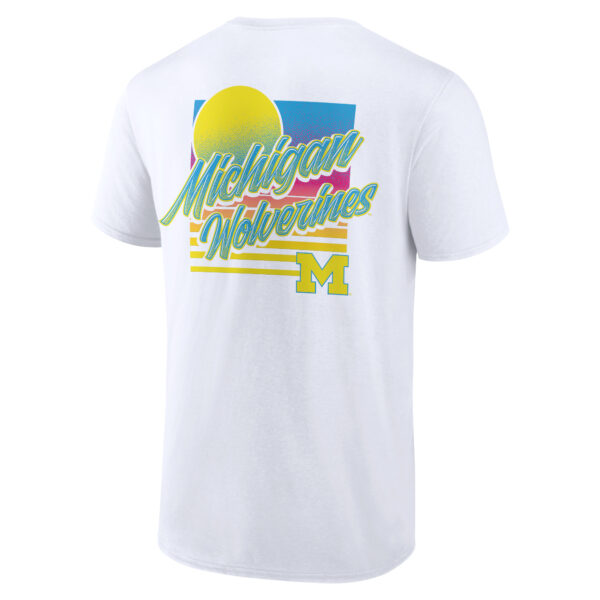 Men's  White Michigan Wolverines High Hurdles T-Shirt - Image 7