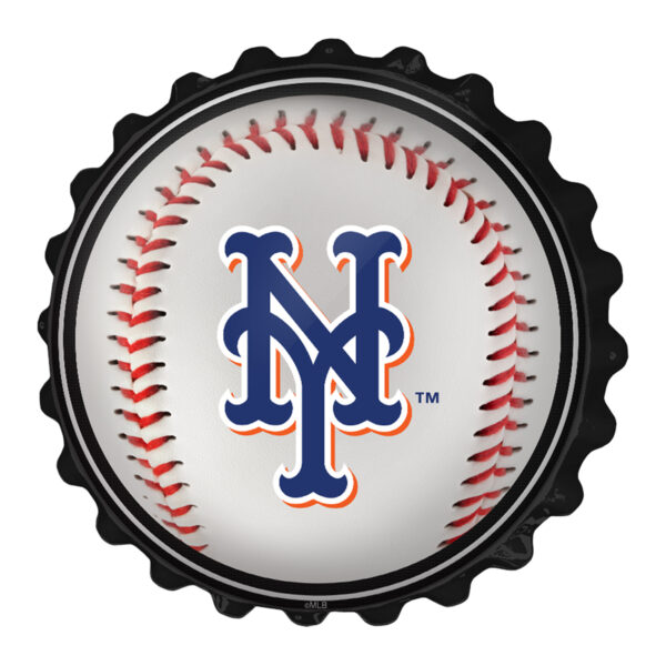 New York Mets 19'' x 19'' Bottle Cap Wall Sign - Image 7