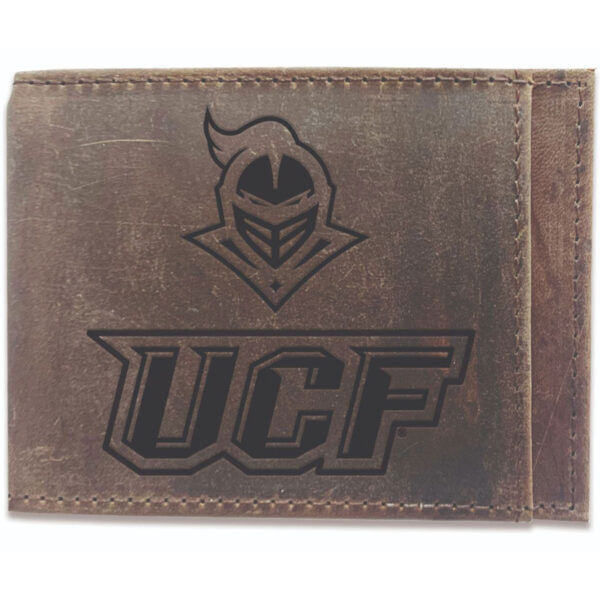 Brown UCF Knights Bifold Leather Wallet